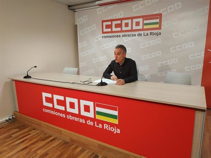 El secretario general de CCOO La Rioja, Jorge Ruano
