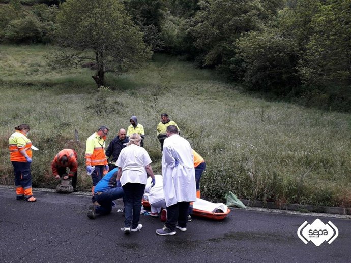 Accidente laboral en Cangas del Narcea.