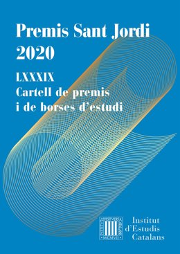 Cartel de los Premis Sant Jordi 2020 otorgados por El Institut dels Estudis Catalans (IEC)