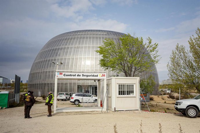 Edificio conocido como El Dónut, en las instalaciones de la Ciudad de la Justicia