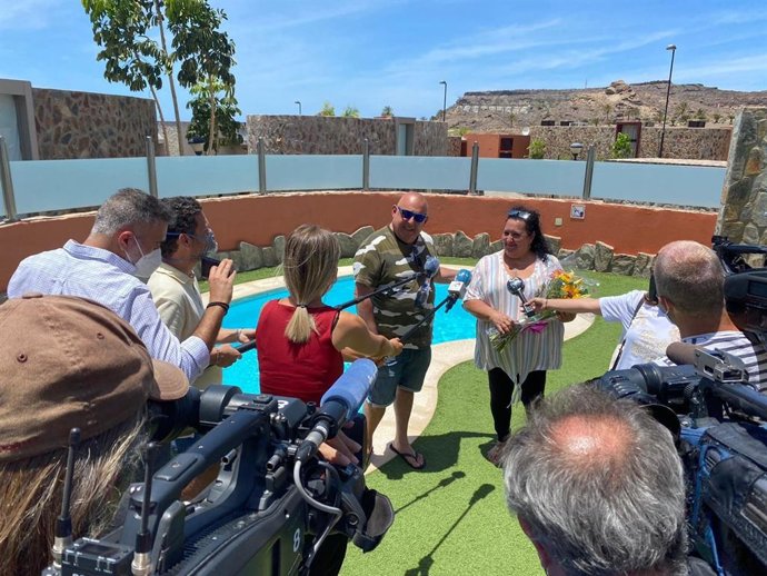 Los primeros turistas del Grupo Anfi tras iniciarse la desescalada por el coronavirus