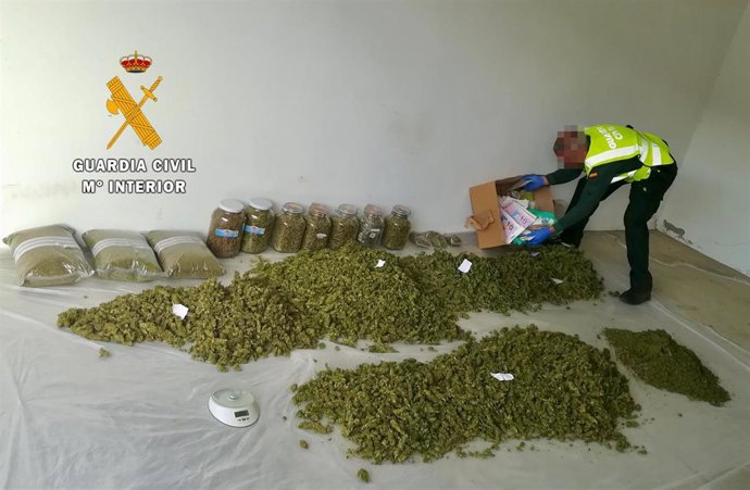 Droga aprehendida a un vecino de Hervás (Cáceres)