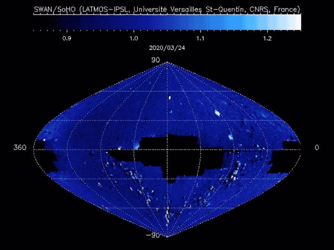 El observatorio solar SOHO capta el nuevo cometa SWAN