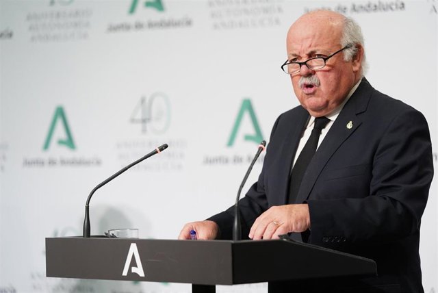 El consejero andaluz de Salud y Familias, Jesús Aguirre, en una foto de archivo.