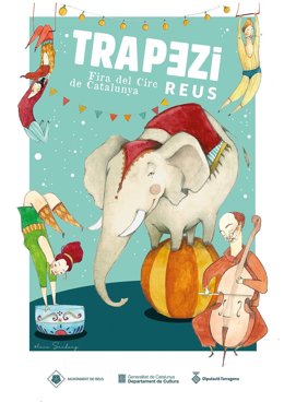 Cartel de la Fira de Circ Trapezi 2020, una ilustración de Laia Sondang