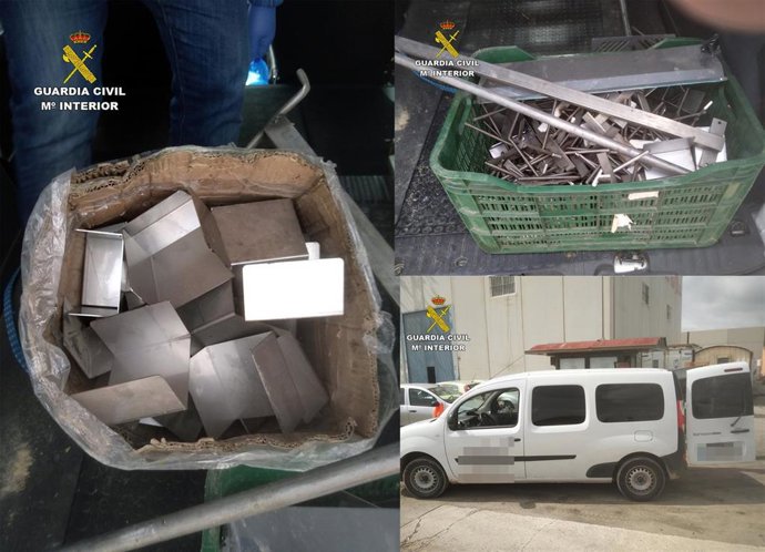 La Guardia Civil recupera materiales metálicos de una granja porcina valorados en cerca de 15.000 euros 