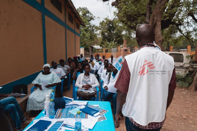 Taller de formación sobre prevención y control del coronavirus impartido por MSF en Sudán del Sur