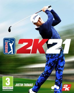 Justin Thomas, portada del videojuego PGA Tour 2K21