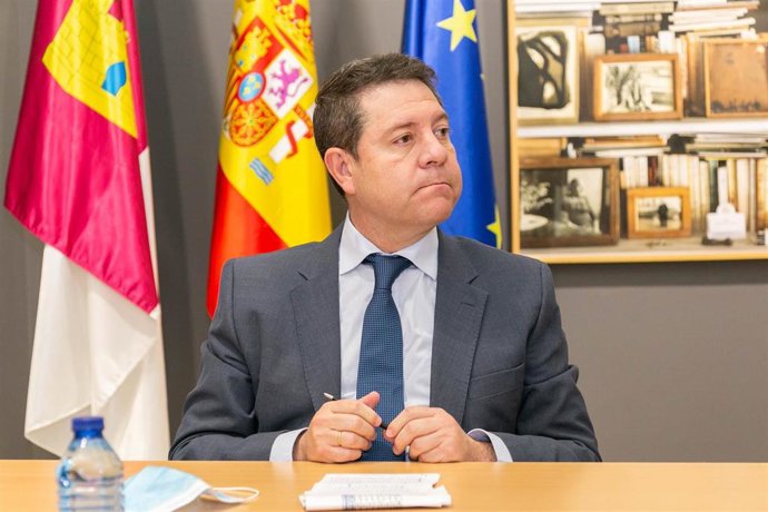El presidente de C-LM, Emiliano García-Page, en Puertollano.
