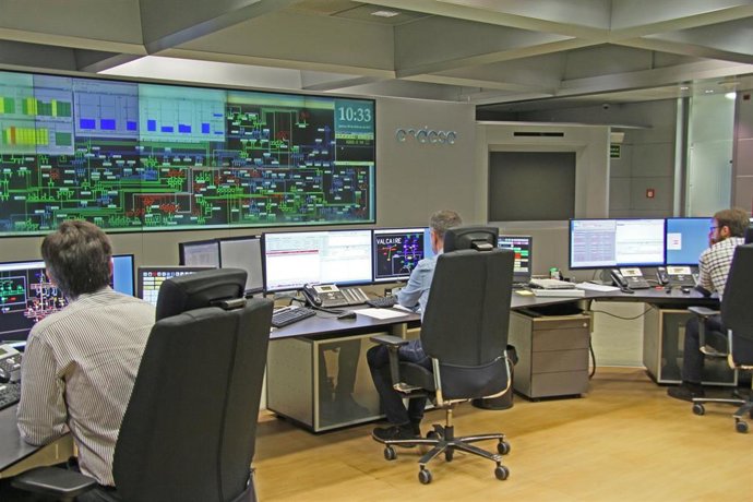 Imagen del centro de control de la red de Alta Tensión de Andalucía, ubicado en Sevilla.
