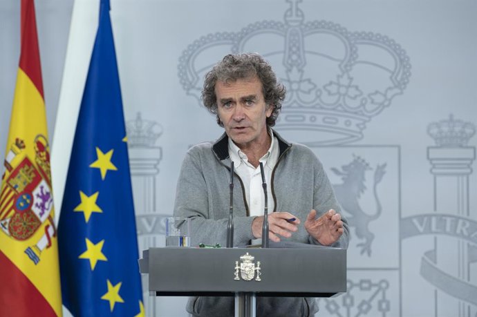 El director del Centre de Coordinació d'Emergncies del Ministeri de Sanitat, Fernando Simón, en la roda de premsa per actualitzar les dades sobre la covid-19, Madrid (Espanya), 14 de maig del 2020.