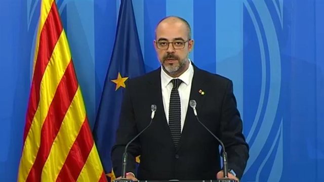 Roda de premsa telemàtica del conseller d'Interior, Miquel Buch