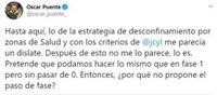 Óscar Puente califica de "dislate" el desconfinamiento por zonas de salud de la Junta y la 'fase 0,5'