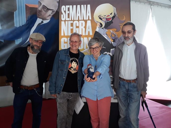 Presentación de la Semana Negra de Gijón  de 2019 y del Rufo, la mascota del festival.