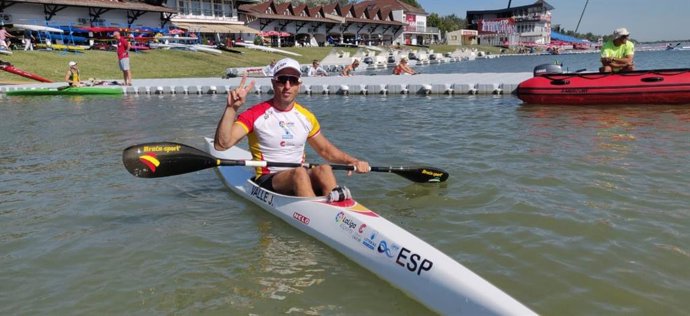 El paracanoe emeritense Juan Antonio Valle celebra su clasificación para Tokio 2020