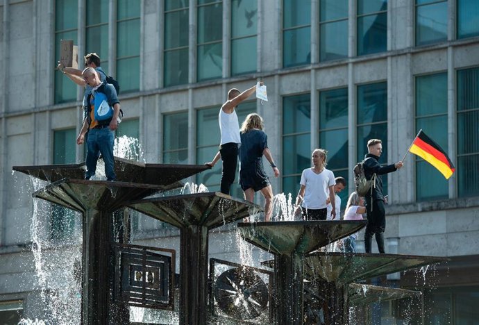 Manifestación contra las restricciones por el coronavirus en Berlín, Alemania. 