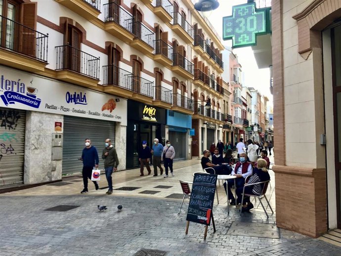 Terraza de uno de los establecimientos que han vuelto a la actividad esta semana