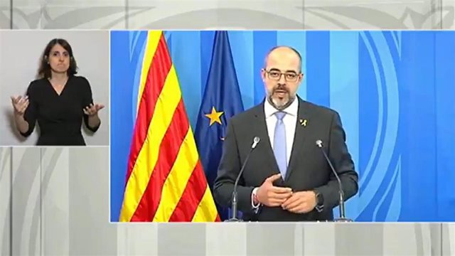 Rueda de prensa telemática del conseller de Interior de la Generalitat, Miquel Buch