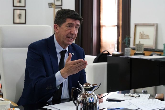 El vicepresidente de la Junta y consejero de Turismo, Regeneración, Justicia y Administración Local, Juan Marín