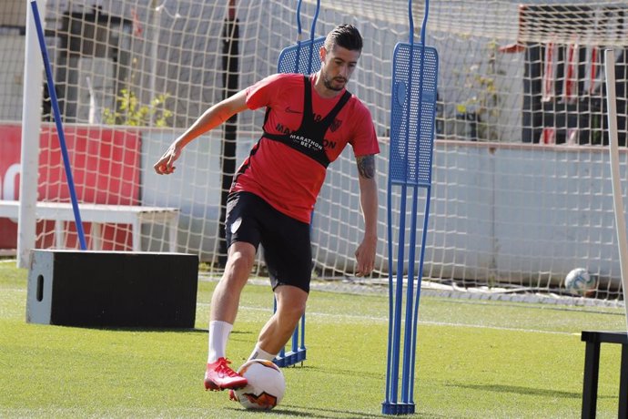 El jugador del Sevilla Sergio Escudero