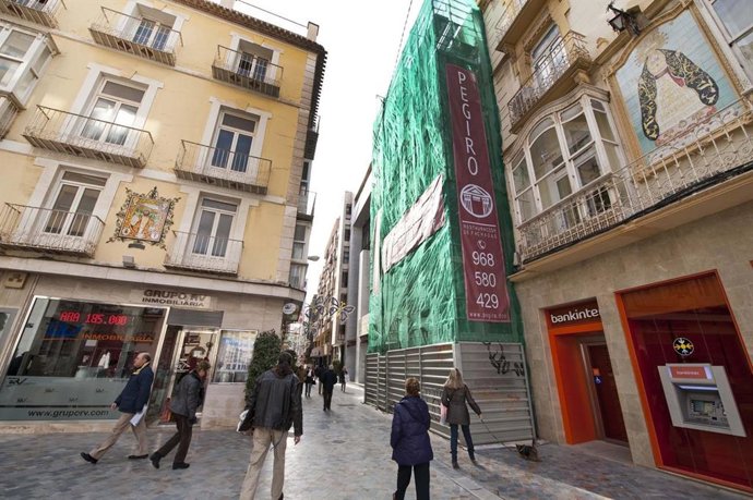 Una obra en pleno centro de Cartagena