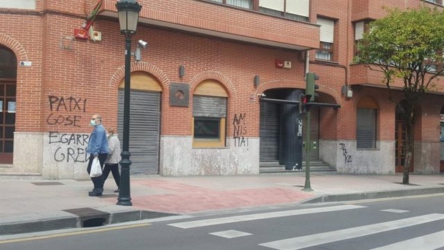 Pintadas realizadas en el batzoki de Gernika