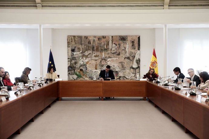I president del Govern, Pedro Sánchez, presideix el Comit tcnic per la Desescalada, en Moncloa, a Madrid (Espanya), a 15 de maig de 2020.