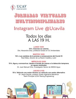 Cartel de las ponencias.