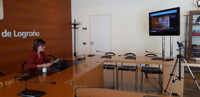 La concejala de Igualdad, Eva Tobías Olarte, en comparecencia de prensa