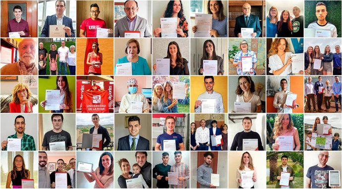 Mosaíco de homenajados y premiados por la UR