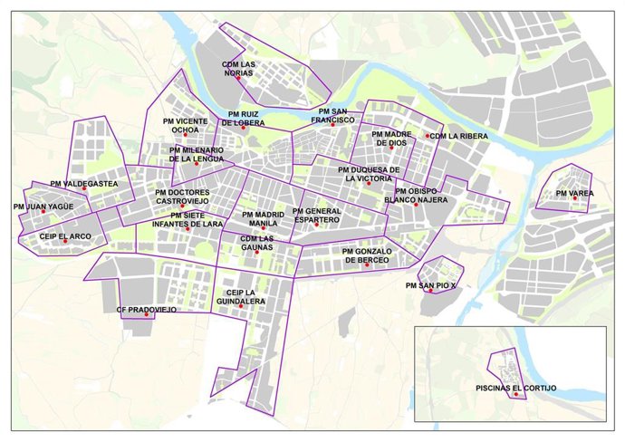 Zonas de reparto de mascarillas en Logroño