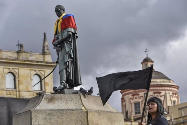 Protesta en Bogotá contra el presidente colombiano, Iván Duque. (Imagen de archivo)