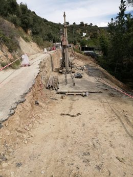 Obras en la JA-8105, entre Burunchel y Río Cañamares