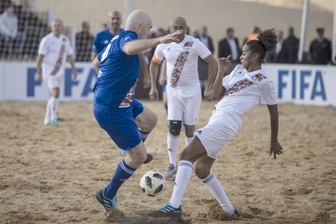 Gianni Infantino en un partido benéfico de FIFA