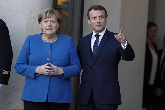 9 de desembre del 2019 - París, Frana (Henri Szwarc/*Contacte). Foto d'arxiu de la cancellera d'Alemanya, Angela Merkel, i el president de Frana, Emmanuel Macron.