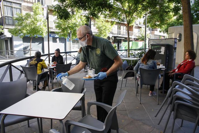 Terraza en la fase 1 de la desescalada en Granada