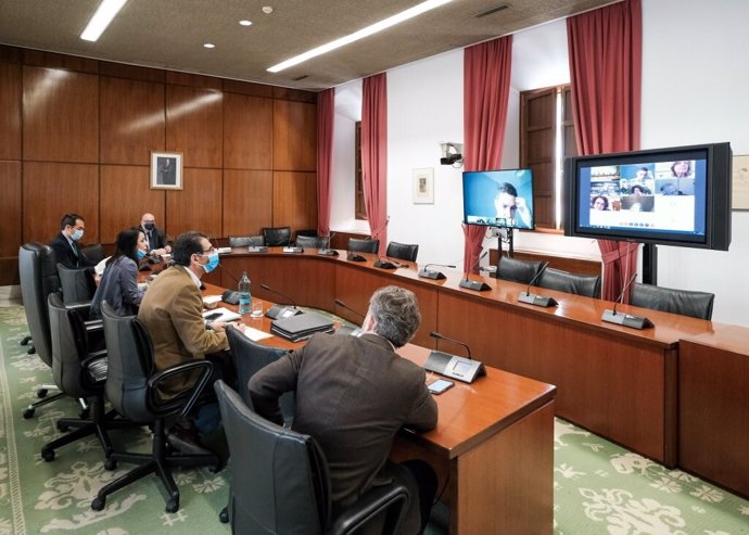 Reunión de la Junta de Portavoces del Parlamento andaluz. Imagen de archivo.