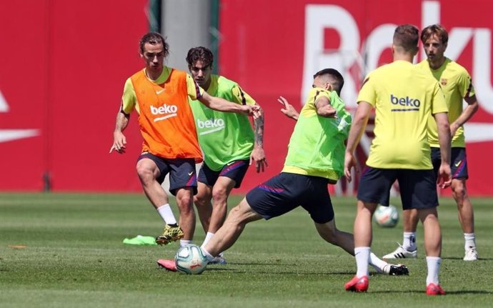 Primera sesión del FC Barcelona en la fase 3 de regreso a los entrenamientos en LaLiga Santander