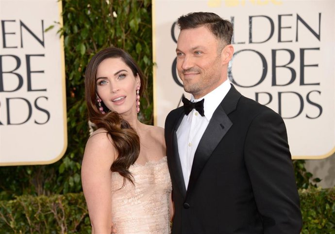 Actress Megan Fox (L) And Actor Brian Austin Green Arrive At The 70Th Annual Golden Globe Awards