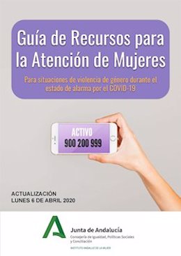 Imagen de una publicación de la Junta de Andalucía sobre los recursos para la atención a las mujeres. 