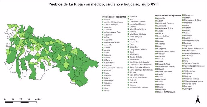 La Rioja contaba en el siglo XVIII con una institucionalización municipal de la sanidad perfectamente organizada, según la UR