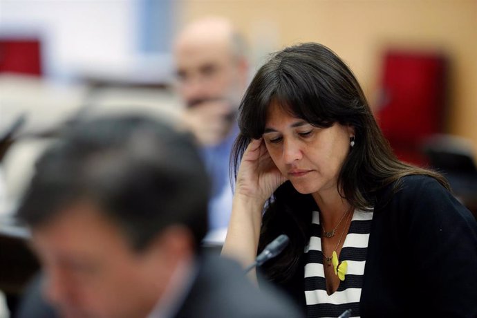 La portavoz de Junts per Catalunya en el Congreso, Laura Borrs, asiste a la Comisión de Universidades del Congreso. En Madrid, (España), a 7 de mayo de 2020.