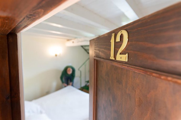 El Hotel Ibarra se prepara para reabrir sus puertas en el marco del paso a la fase 1 de la desescalada que tiene lugar en el País Vasco, en Zalla (Vizcaya/País Vasco/España) a 17 de mayo de 2020