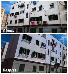 Imagen comparativa de las actuaciones.