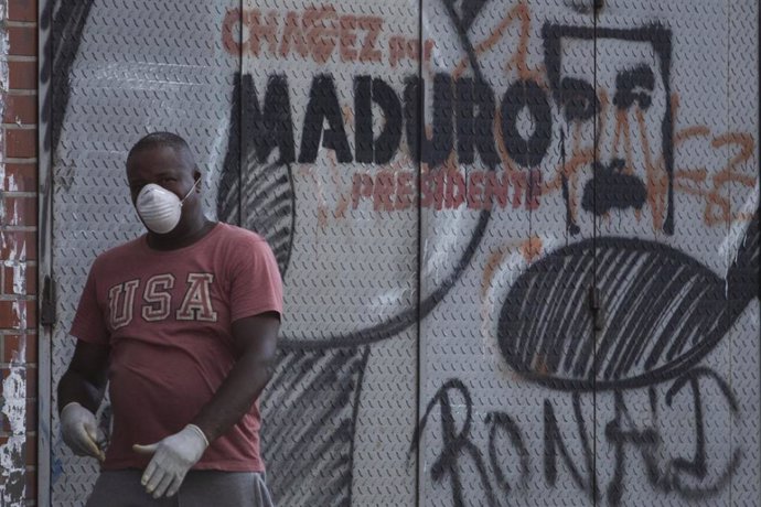 Pintada a favor de Nicolás Maduro en Caracas