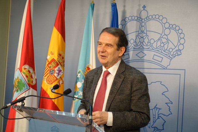Abel Caballero, alcalde de Vigo y presidente de la FEMP, en una rueda de prensa telemática.