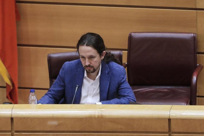 El vicepresidente segundo del Gobierno y ministro de Derechos Sociales y Agenda 2030, Pablo Iglesias, en el Senado