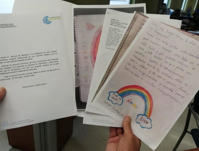 Cartas enviadas al Hospital Universitario de Jaén.