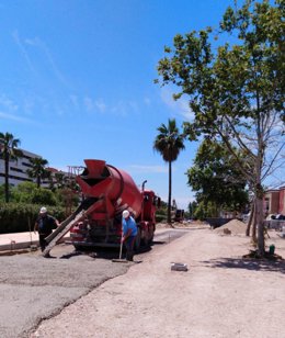 Obras en la calle Santísimo Cristo del Amor.
