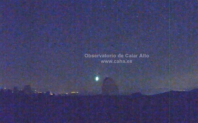 Bólido captado por las cámaras de vigilancia de Calar Alto